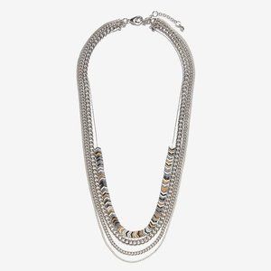 NWT Express Four Row Chevron Beaded Necklace